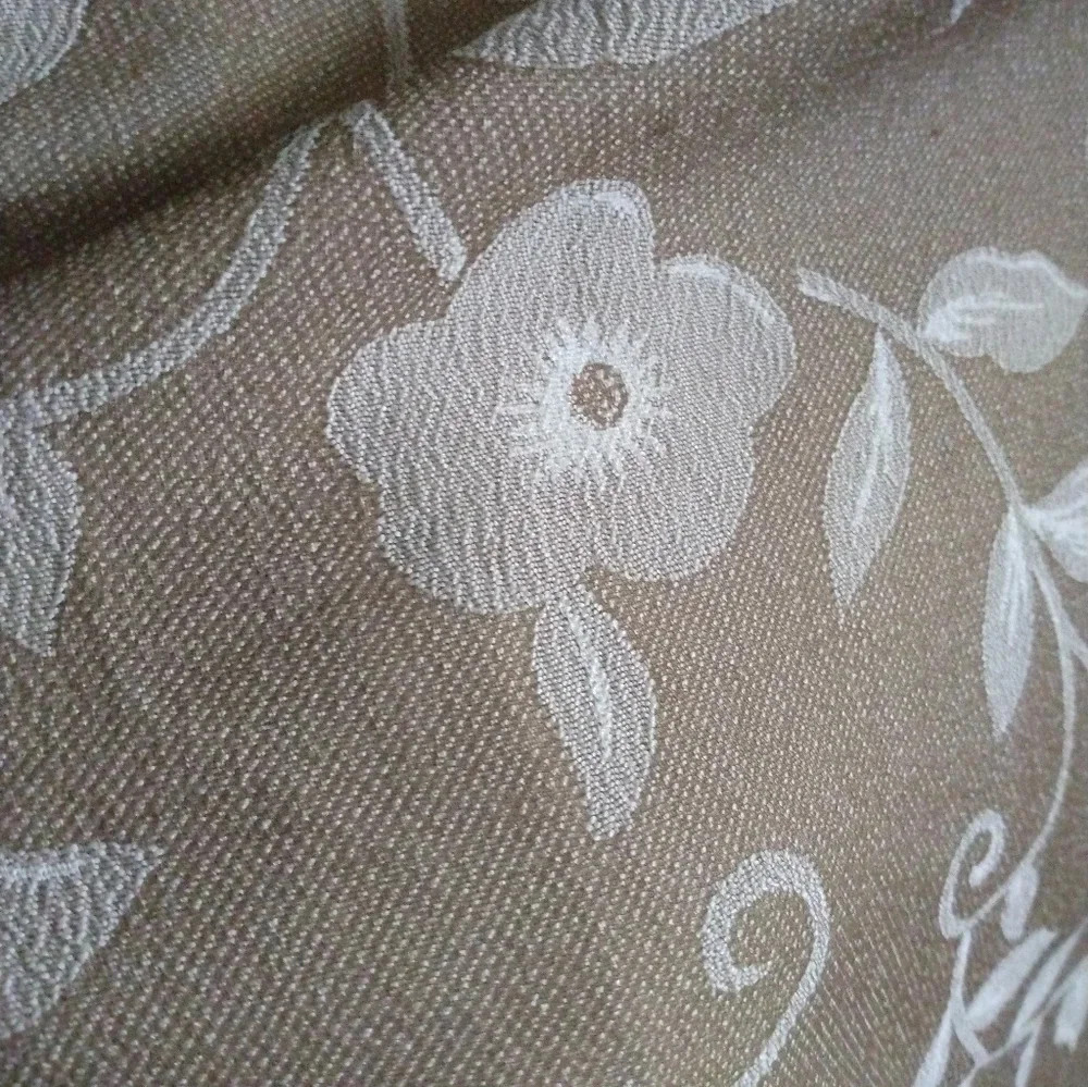Cottagecore Dress- Mid-Century Style Collared Button Up Knee Length-Taupe floral - Picture 14 of 16